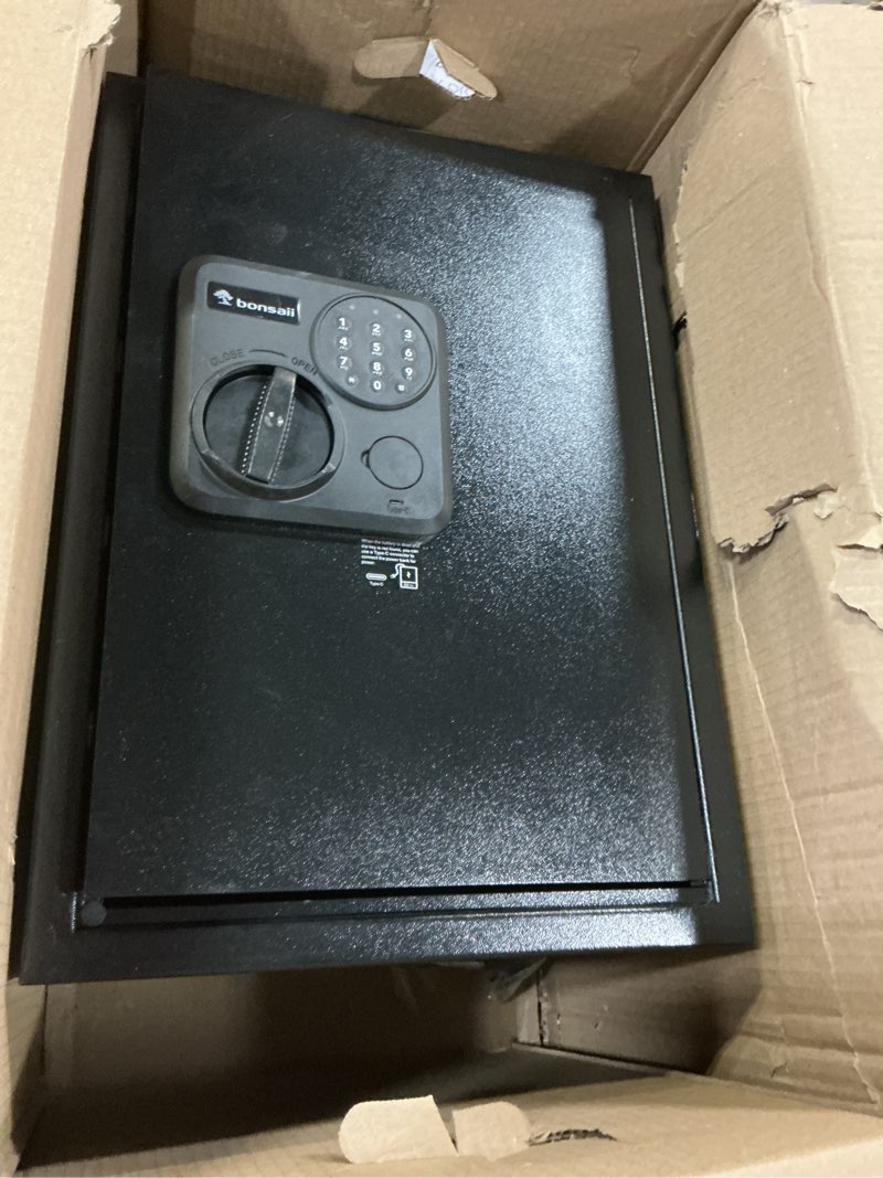 Condition photo showing Good Condition for Bonsaii Large Safe Box 1.8 Cubic Feet with Digital Lock, Steel Security Safe Box with Removable Shelf for Home, Office, Cash, Valuables, Jewelry, 14.2" x 12.99" x 19.7" 1.8 cu.ft.(Regular)