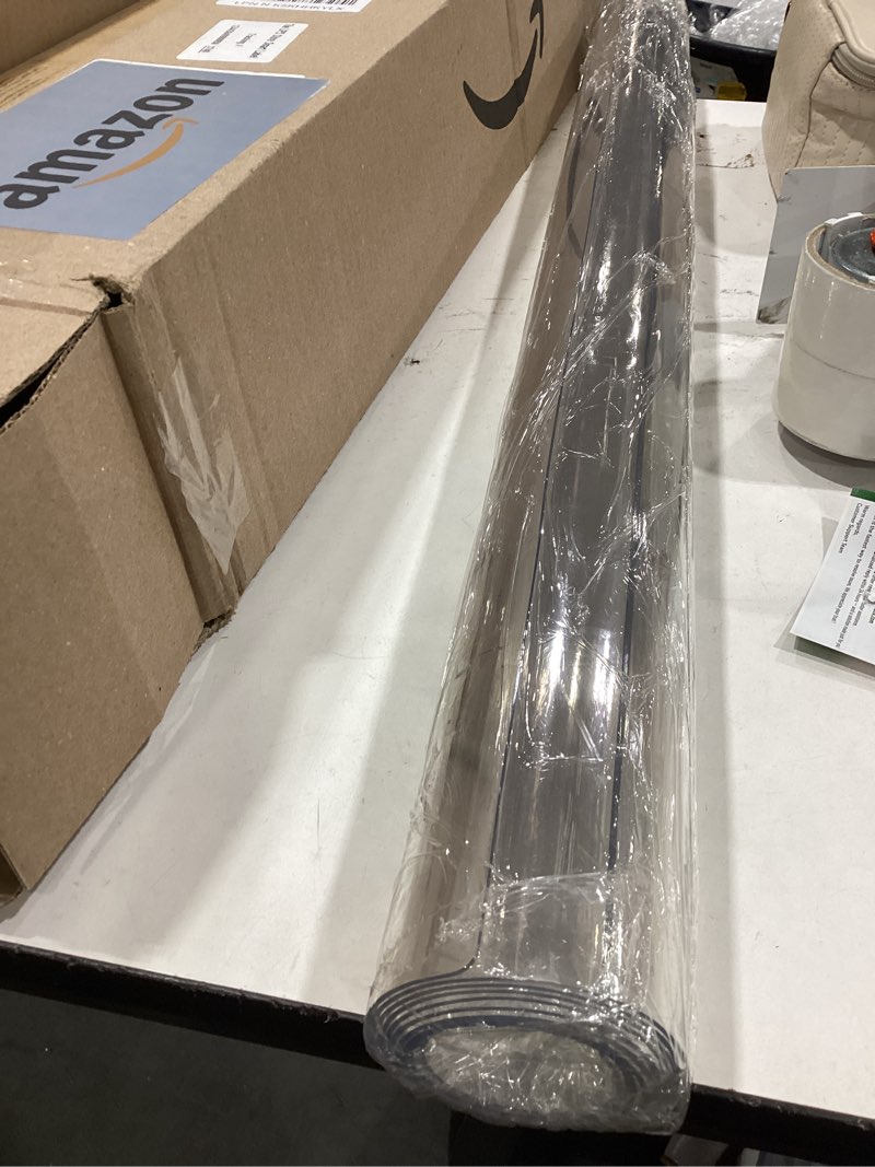 Condition photo showing Good Condition for clear table cover protector, 1.5mm vc plastic tablecloth, waterproof & oil spill proof, customizable rectangle table cover for writing desk, coffee table, dining room table rectangula