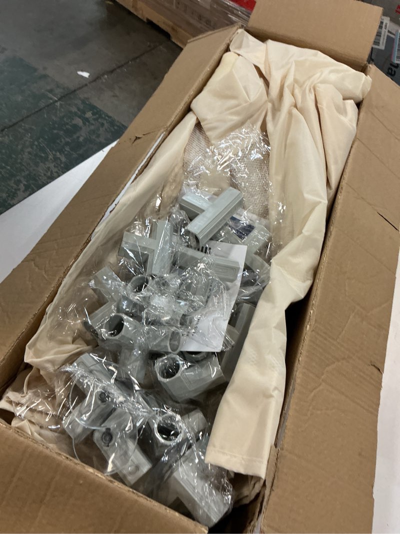 Condition photo showing As Is for ZEEBABA Beige Baby Playpen 59x59 in, Playpen for Babies and Toddlers, Play Pen for Kids, Play Yard for Infants with Gate (Without mat) Beige 59*59 in