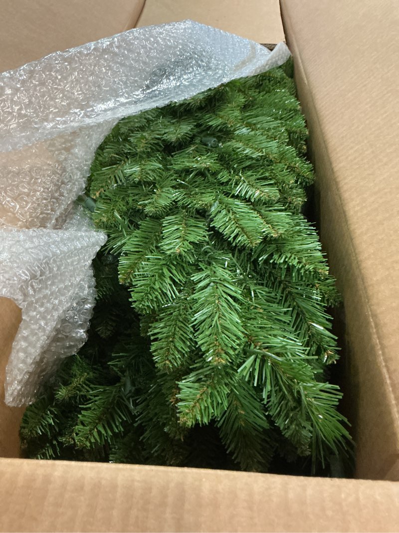 Condition photo showing Good Condition for National Tree Company Artificial Pre-Lit Slim Christmas Tree  Green  Kingswood Fir  Clear Lights  6.5 Feet
