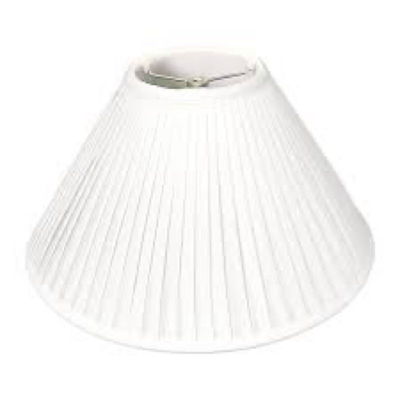 Royal Designs Coolie Empire Side Pleat Basic Lamp Shade, White, 6" x 18" x 11.5, BS-727-18WH