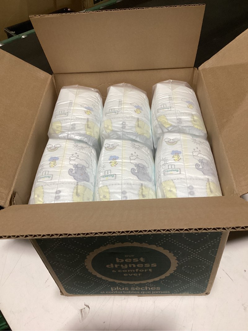 Condition photo showing New/Like New for pampers swaddlers diapers, size 1 (8-14 lbs), 198 count, absorbent, keeps baby dry and comfortable, skin safe disposable baby diaper (packaging may vary) size 1 198
