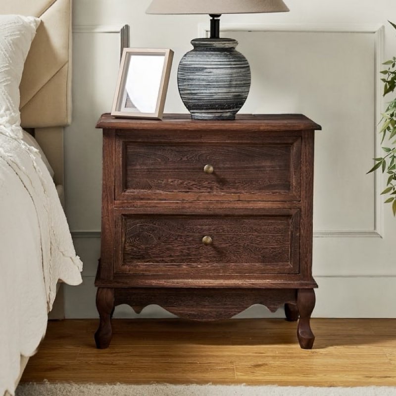 Pallantium 24'' Tall 2 - Drawer Nightstand with Charging Station Space by HULALA HOME