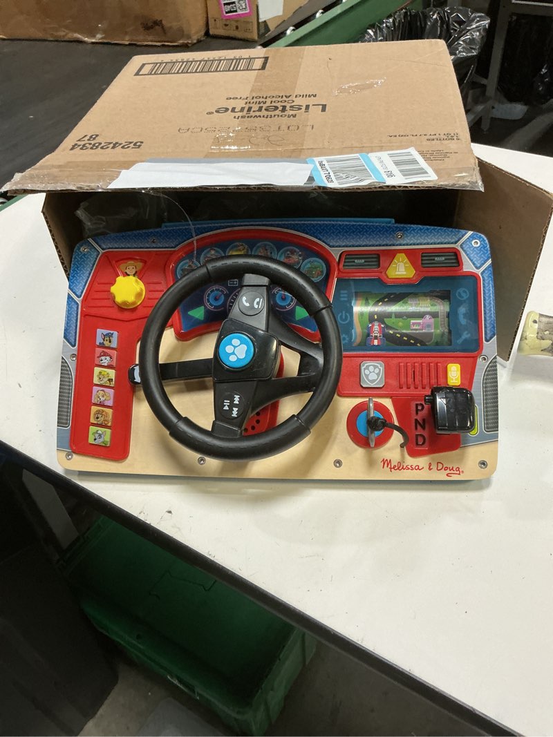 Condition photo showing Good Condition for melissa & doug paw patrol rescue mission wooden dashboard – interactive steering wheel toy for pretend play driving, with lights & sounds, paw patrol toddler toys for kids ages 3+