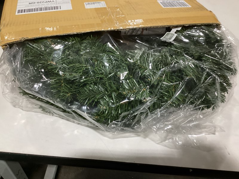 Condition photo showing Good Condition for Allstate Set of 4 Balsam Pine Christmas Wreaths 20 Inches Each with 120 Tips and 35 LED Lights Per Wreath - Battery Operated with Timers, Artificial Pine Wreaths, Green