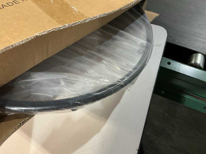 Condition photo showing As Is for basketball solid?18” indoor and outdoor black
