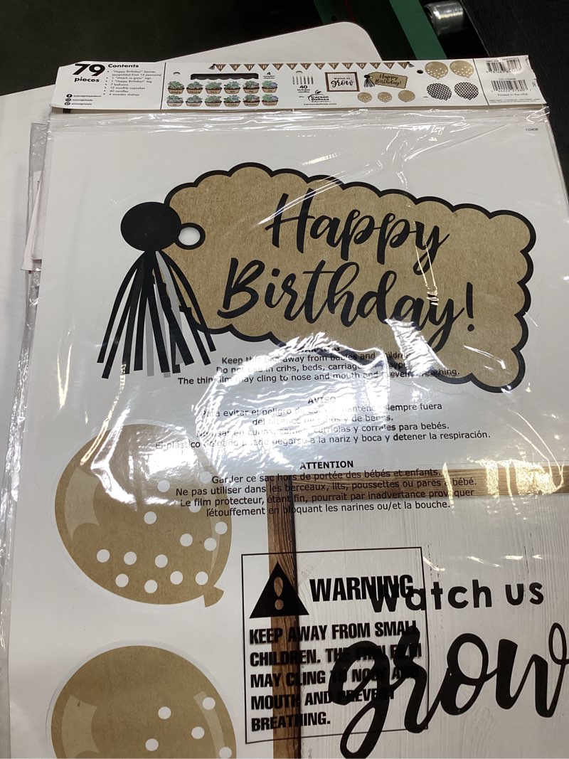 Schoolgirl Style Birthday Bulletin Board Set, Simply Stylish Classroom Decorations, 79 Pieces