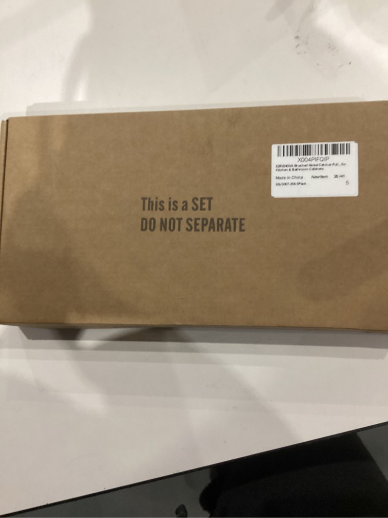 Condition photo showing New/Like New for Brushed Nickel Cabinet Pull Handles 5 Pack – 128mm (5") Hole Spacing, 20mm (0.79") Width – Stainless Steel Modern Drawer Handles for Kitchen & Bathroom Cabinets 5 5 Inch Hole Centers