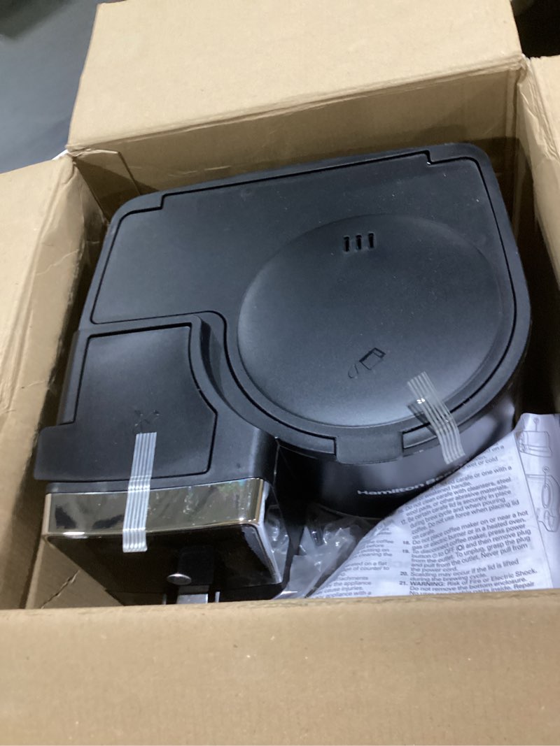 Condition photo showing Good Condition for Hamilton Beach 2-Way 12 Cup Programmable Drip Hot and Iced Coffee Maker & Single Serve Coffee Machine, Glass Carafe, Auto Pause and Pour, Black (47500J)