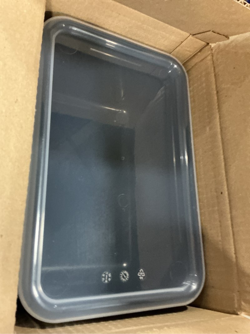 Condition photo showing Good Condition for Storex Small Cubby Bins – Plastic Storage Containers for Classroom with Non-Snap Lid, 12.2 x 7.8 x 5.1 inches, Black, 5-Pack (62463U05C) Bin with Cover 12.2 x 7.8 x 5.1 Inches, 5-Pack Black