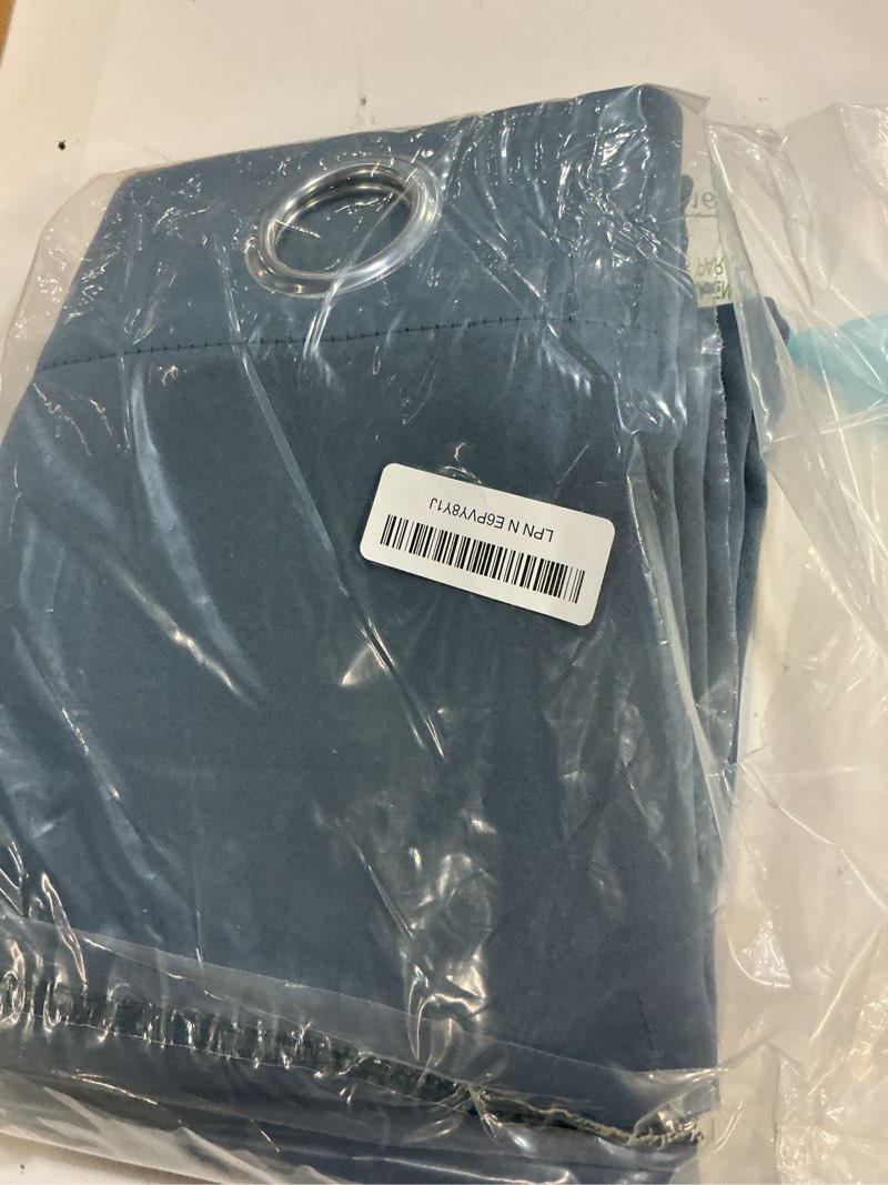 Condition photo showing Good Condition for yakamok room darkening gray blackout curtains 84 inch long light blocking thermal insulated window treatment grommet drapes for bedroom living room, 52w x 84l, grey curtains, 2 panels visit the yakamok store