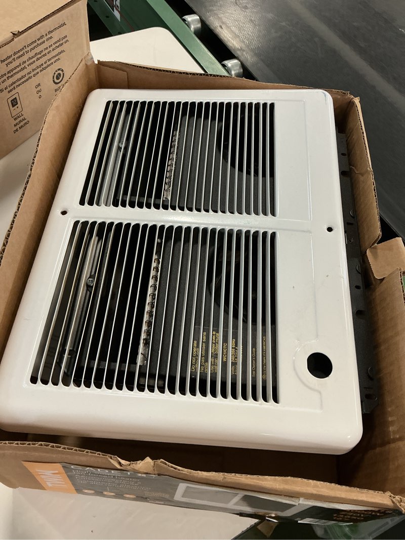 Condition photo showing As Is for Cadet Com-Pak 4000W 240V Twin Complete Wall Heater with Thermostat  White 67527