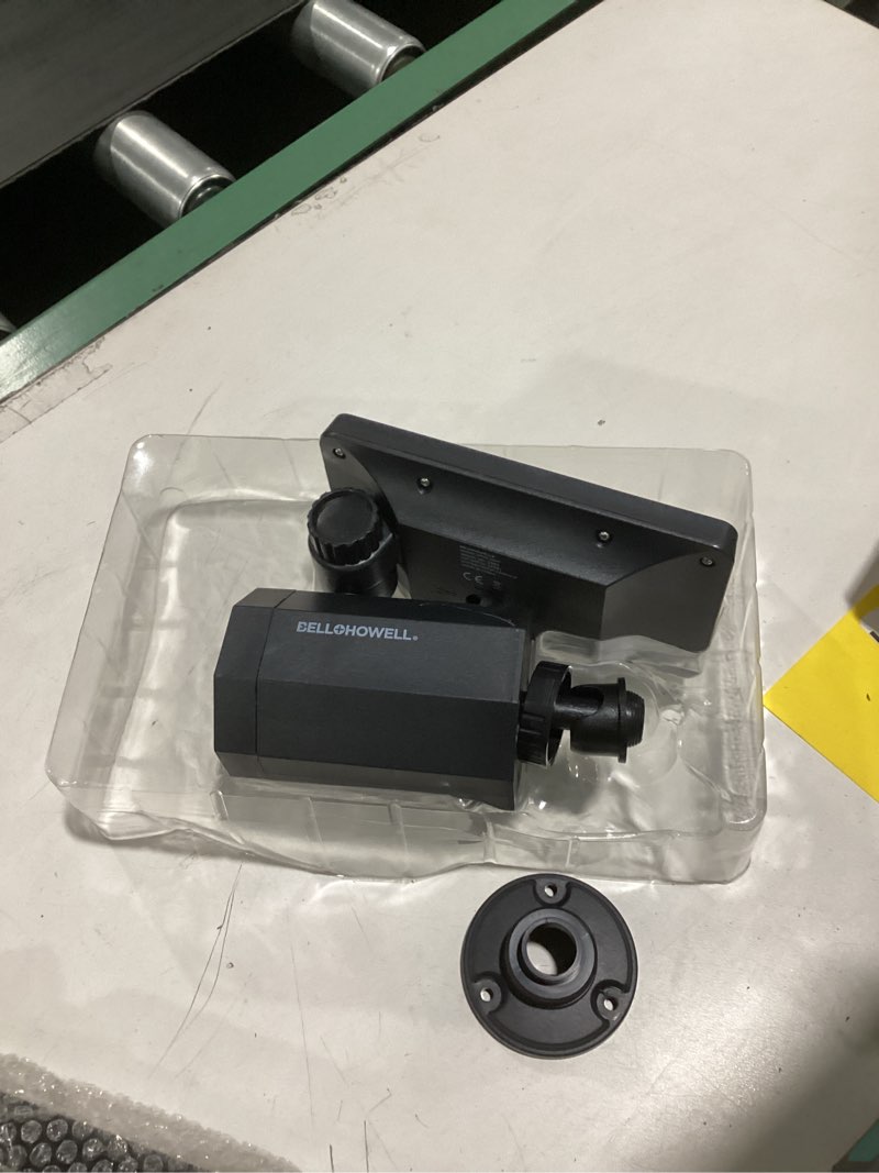 Condition photo showing As Is for bell & howell bionic motion-sensing solar powered led black spotlight