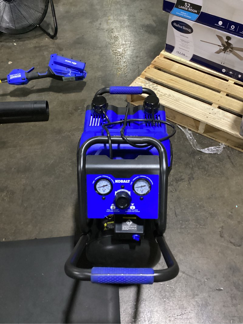 Condition photo showing Good Condition for kobalt quiet tech 10-gallon portable electric 175 psi horizontal air compressor