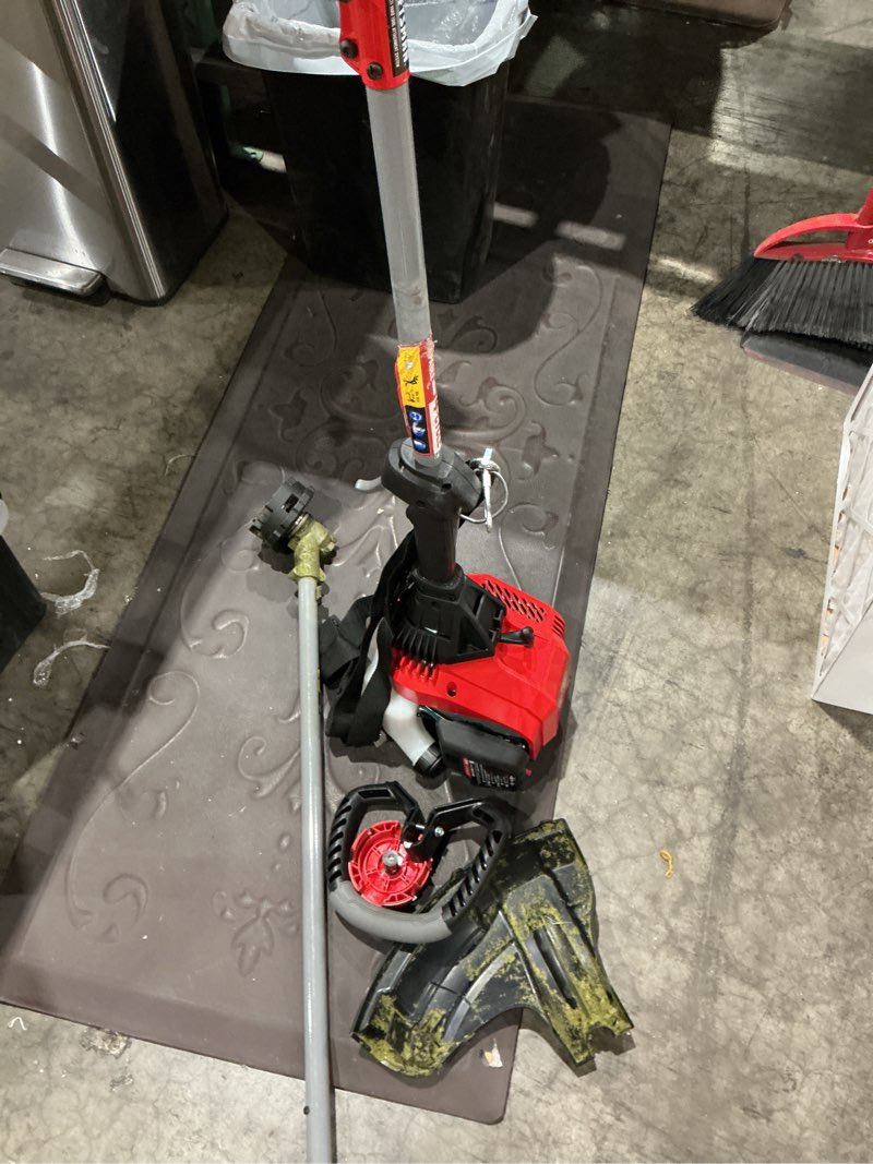Condition photo showing As Is for craftsman ws4200 30-cc 4-cycle 17-in straight shaft attachment capable gas string trimmer edger conversion capable