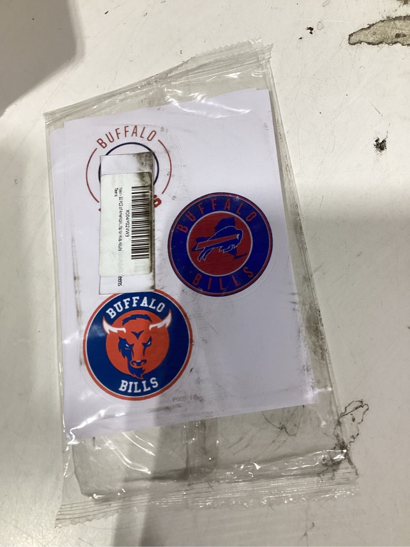 Condition photo showing New/Like New for 32 pcs of american football buffalo stickers for water bottle, rugby decal decoration sticker for boys?waterproof decals for laptop?phone case?car?guitar?bumper?skateboard?gifts for kids adults teens