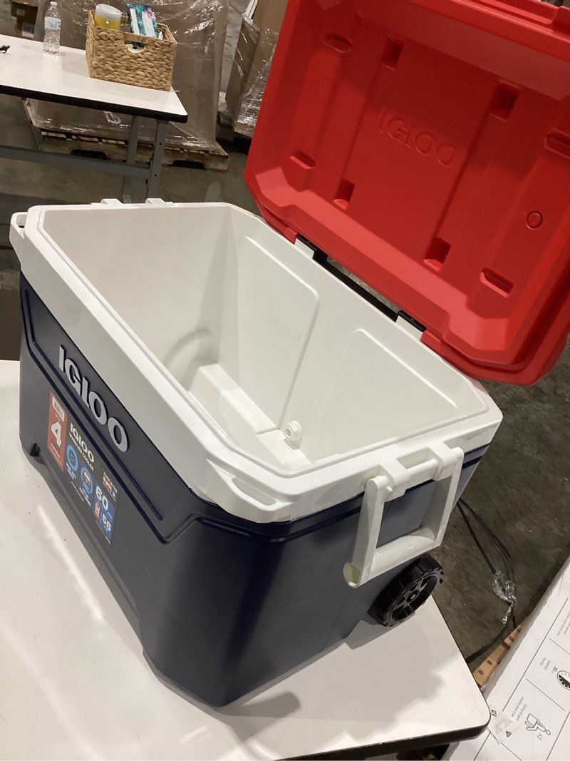 Condition photo showing Good Condition for igloo rolling ice chest cooler texas edition 60 quart