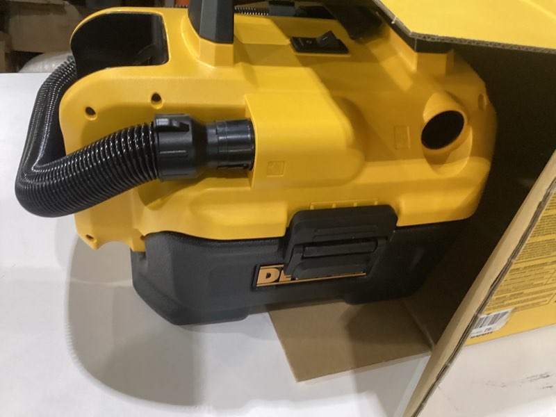 Condition photo showing As Is for dewalt 20v max cordless shop vac, wet dry vacuum cleaner, portable 2 gallon wet dry vac, strong suction shop vacuum with hepa filter, tool only (dcv580h), not tested, incomplete