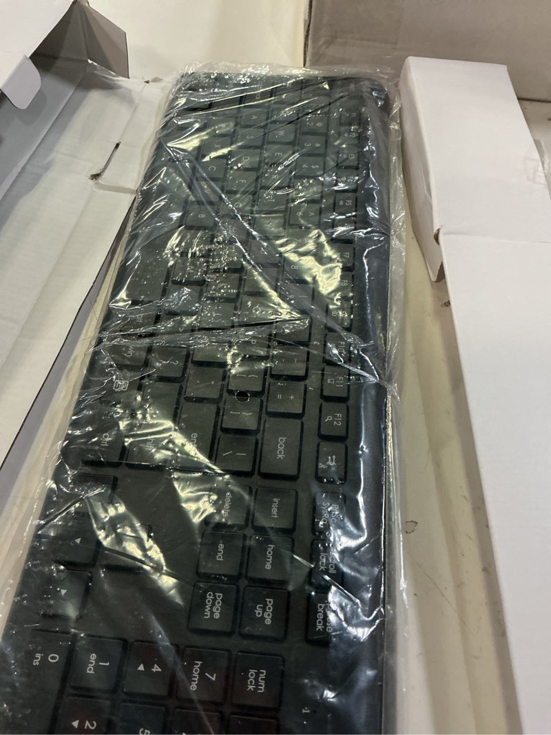 Condition photo showing Good Condition for Wireless Keyboard and Mouse Combo, Full Size Silent Ergonomic Keyboard and Mouse, Long Battery Life, Optical Mouse, 2.4G Lag-Free Cordless Mice Keyboard for Computer, Mac, Laptop, PC, Windows Black
