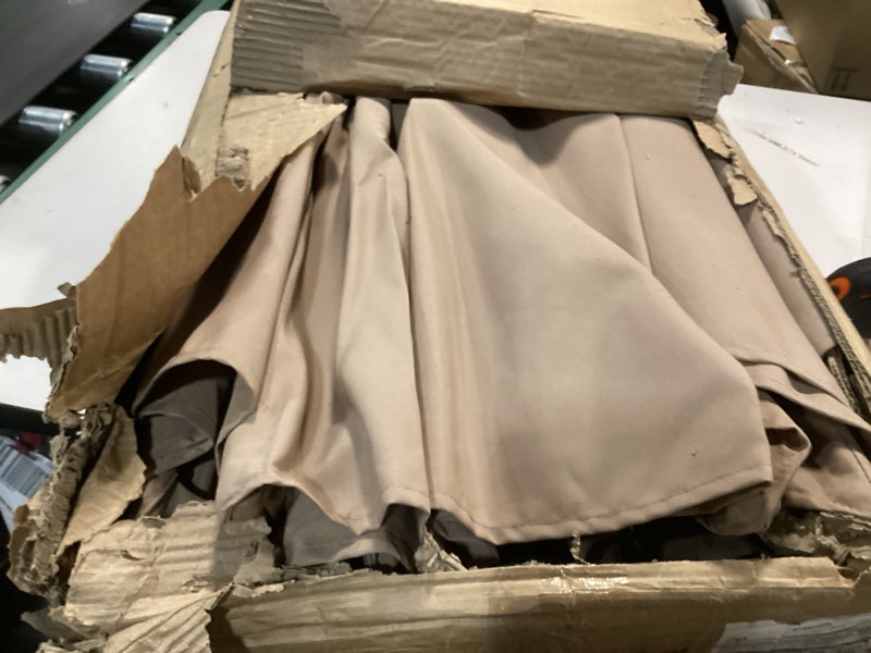 Condition photo showing As Is for 15ft Patio Umbrella with Base Included, Double Sided Outdoor Large Rectangular Patio Umbrella with Crank Handle, for Lawn Garden, Khaki