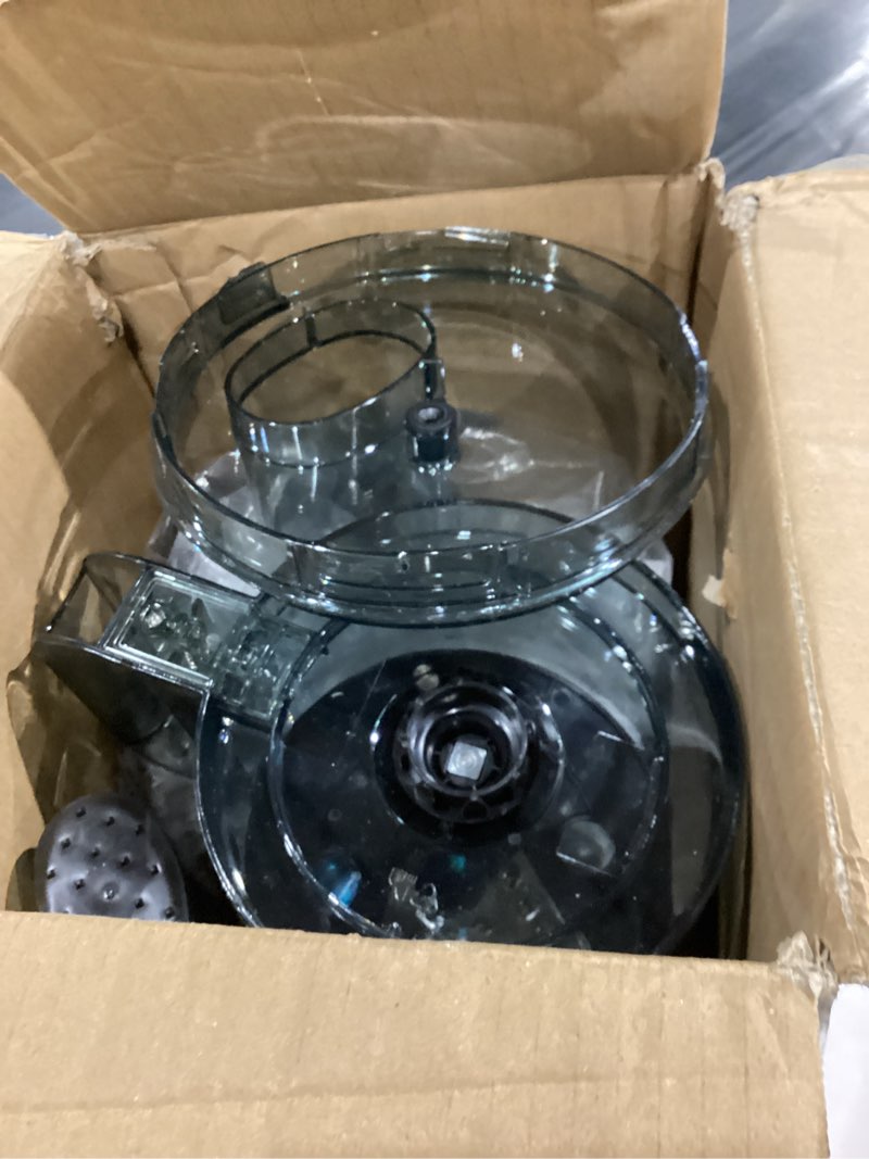 Condition photo showing As Is for Smart Food Processor and Vegetable Chopper, 6 Automatic Functions, BPA Free, Stainless Steel Blades, 12 Cup Bowl, 600-Watt Motor, Black