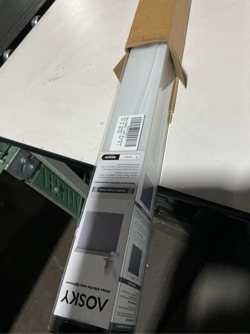 Condition photo showing Good Condition for AOSKY Blackout Roller Shades Cordless Blinds for Windows, Free-Stop Shades with Valance, Thermal Insulated Fabric, UV Protection, Natural Woven Blinds for Home and Office (34" W x 72" H, White) White 34"W x 72"H