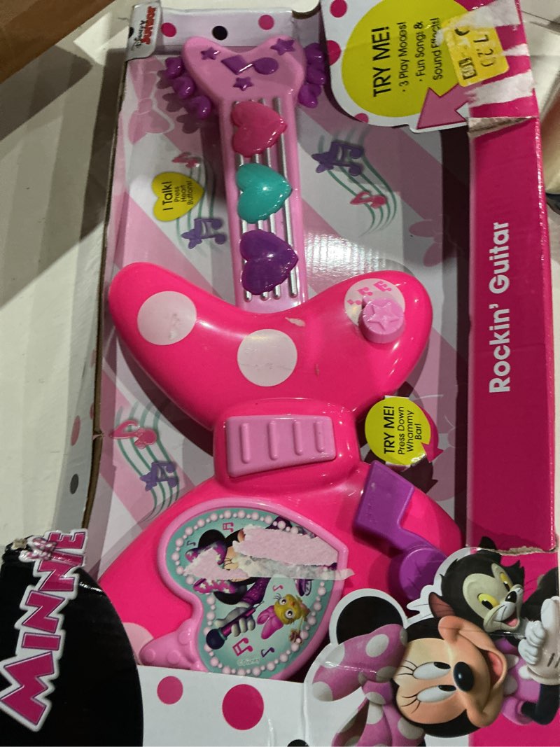 Condition photo showing Good Condition for minnie bow-tique rockin' guitar, officially licensed kids toys for ages 3 up by just play