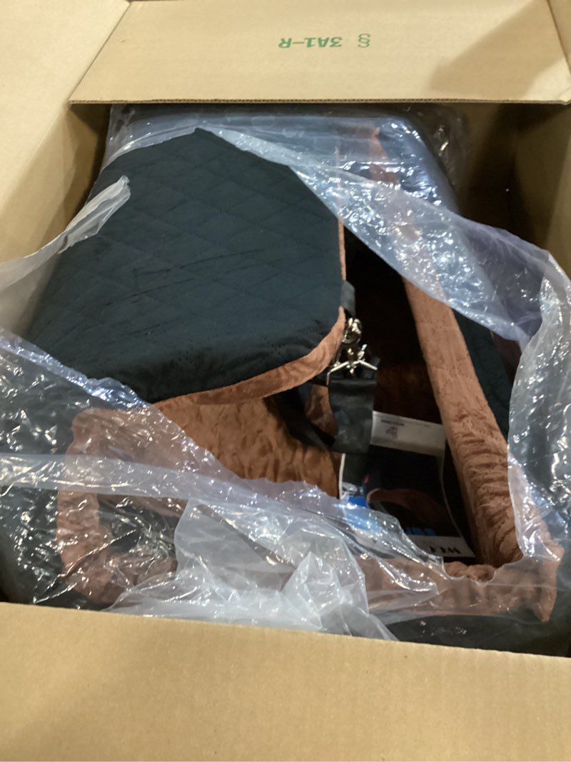 Condition photo showing Good Condition for Dog Car Seat for Medium Sized Dog,Pet Travel Car Bed with Seat Belt Channle,Fully Detachable and Washable Car Dog Seat with Adjustable Straps,3 Straps Easy to Install (Black/Brown)