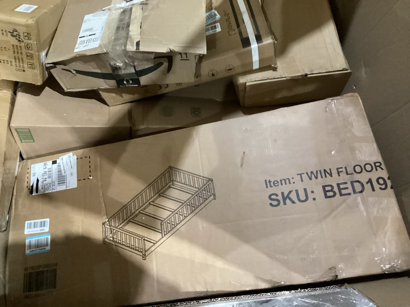 Condition photo showing New/Like New for 6 Inch White Low Profile Twin Bed Frames, Low Twin Bed Frame No Box Spring Needed with Mattress Stoppers, DIY Headboard, Heavy Duty Beds Support 3000 LBS, Rounded Legs, Easy Assembly, Noiseless Twin 6 Inch