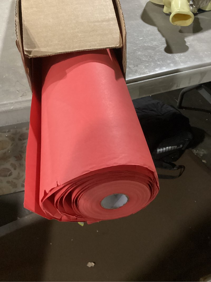 Condition photo showing Good Condition for PerkHomy 48" x 1,440" (120') Red Kraft Paper Roll for Craft Bulletin Board Paper Art Table Covering Crafting Gift Wrapping Bouquet Packing Parcel 80GSM 55LB (Red, 48" x 120') Red 48" Width x 120' Length