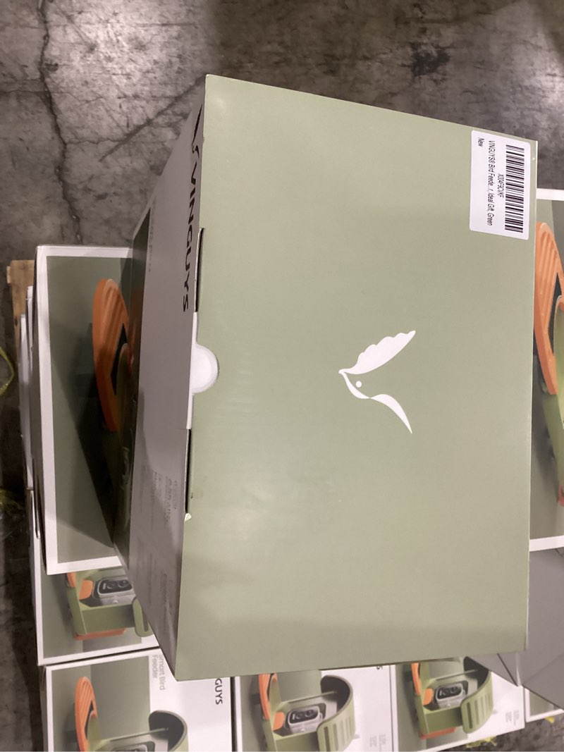 Condition photo showing New/Like New for VINGUYS® Bird Feeder with Camera, Smart Bird Feeder Camera AI Identifies 11,000+ Bird's Species, Auto-Capture 2.5K UHD Bird's Video, IP66 Waterproof Outdoor Solar Powered, Ideal Gift Green