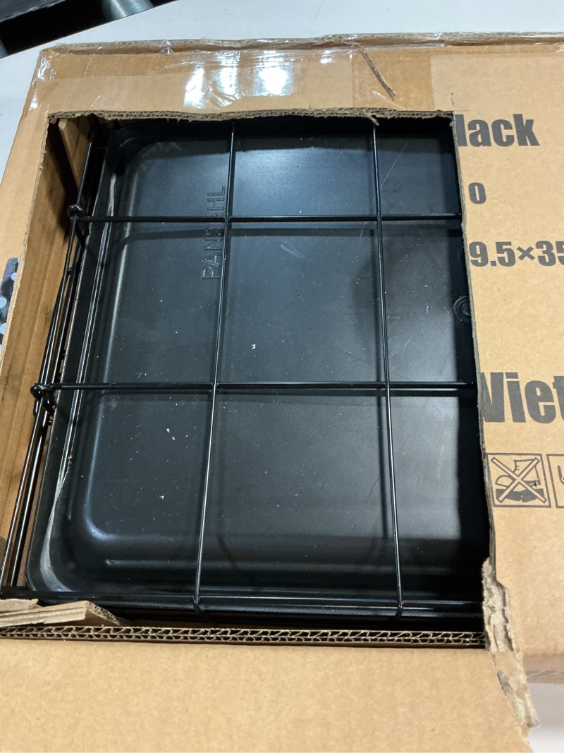Condition photo showing New/Like New for fdw dog crate for small dogs 18 inch folding metal wire pet cage single door w/divider panel indoor outdoor kennel leak-proof plastic tray,black black 18 inch single door