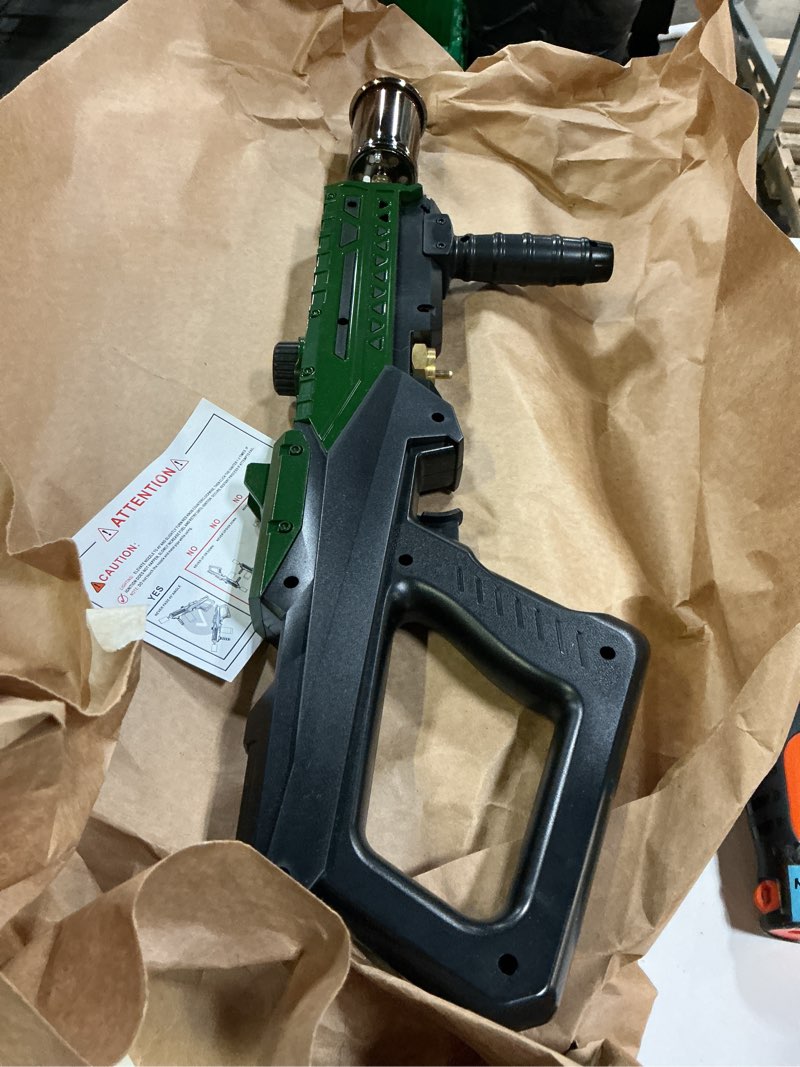 Condition photo showing Good Condition for koackl propane torch gun | adjustable flame thrower gun, gas welding kits blow torch for ooutdoor welding, campfire & charcoal (propane tank not included) dark green