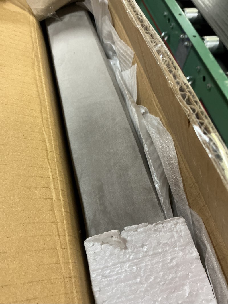 Condition photo showing Good Condition for modway alyona channel tufted performance velvet twin headboard in light gray twin light gray