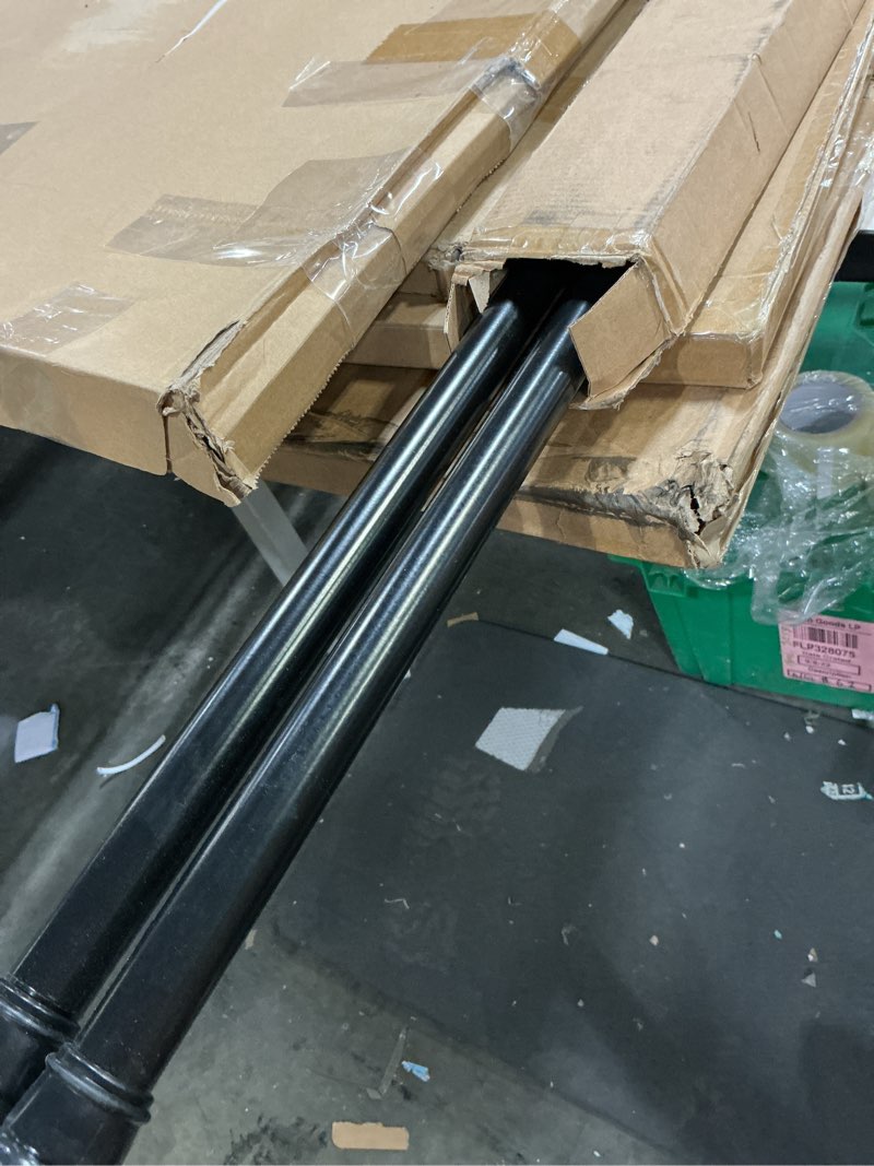 Condition photo showing Good Condition for 2 Pack Shower Curtain Rod 56-104 Inch, 1"Diameter Spring Long Adjustable Tension Curtain Rods for Bathroom Windows Closet No Drilling No Rust, Black Black,2Pack A1. 56-104Inch, No Assembly