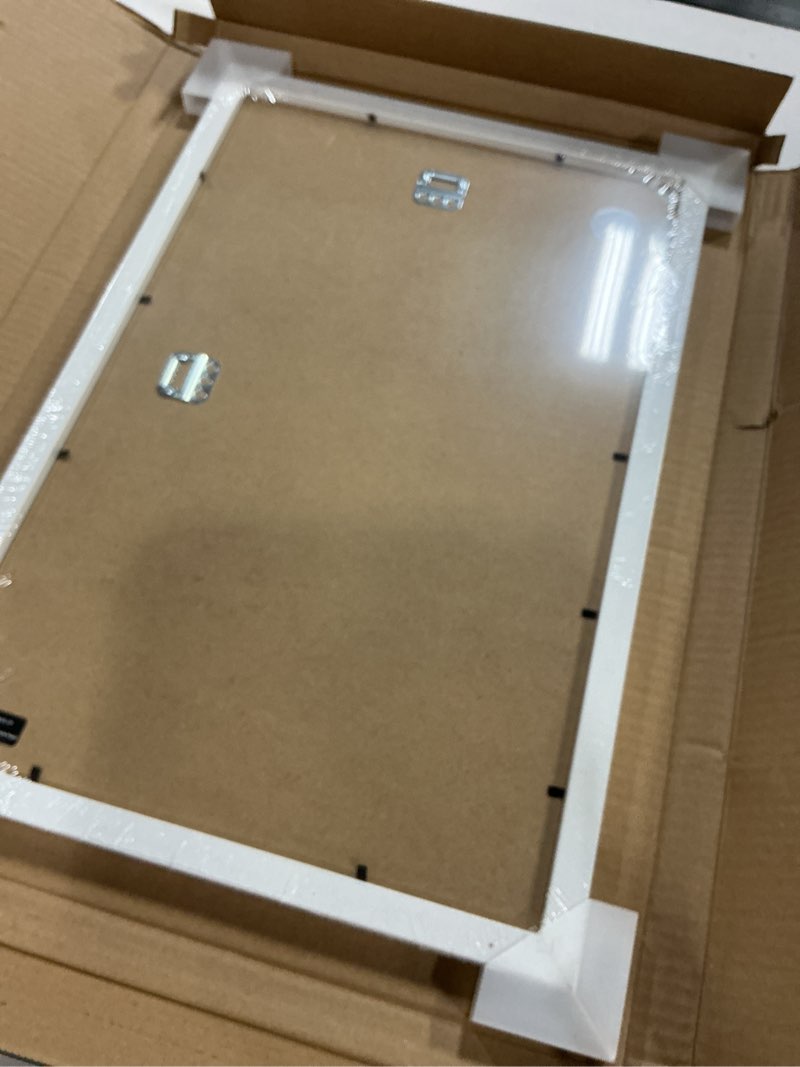 Condition photo showing New/Like New for americanflat 11x17 picture frame with shatter-resistant glass - signature collection - gallery-style frames made of engineered wood - photo frame for wall display - white 11x17 white