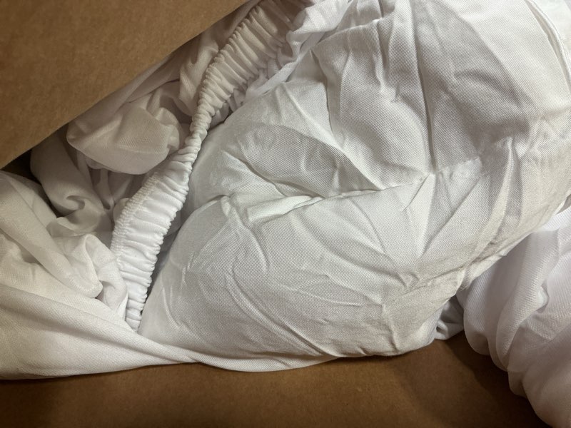 Condition photo showing As Is for queen mattress topper, 4.5 inch memory foam mattress topper for back pain & pressure relief - 2.5" cooling memory foam soft and supportive + 2" pillow top mattress pad cover, with 8-21" deep pocket