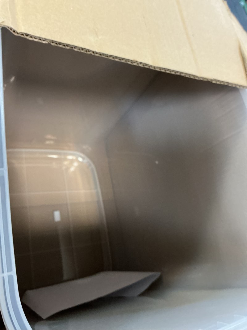 Condition photo showing As Is for (incomplete ) amazon basics pet food storage container 50lbs 50lbs 1