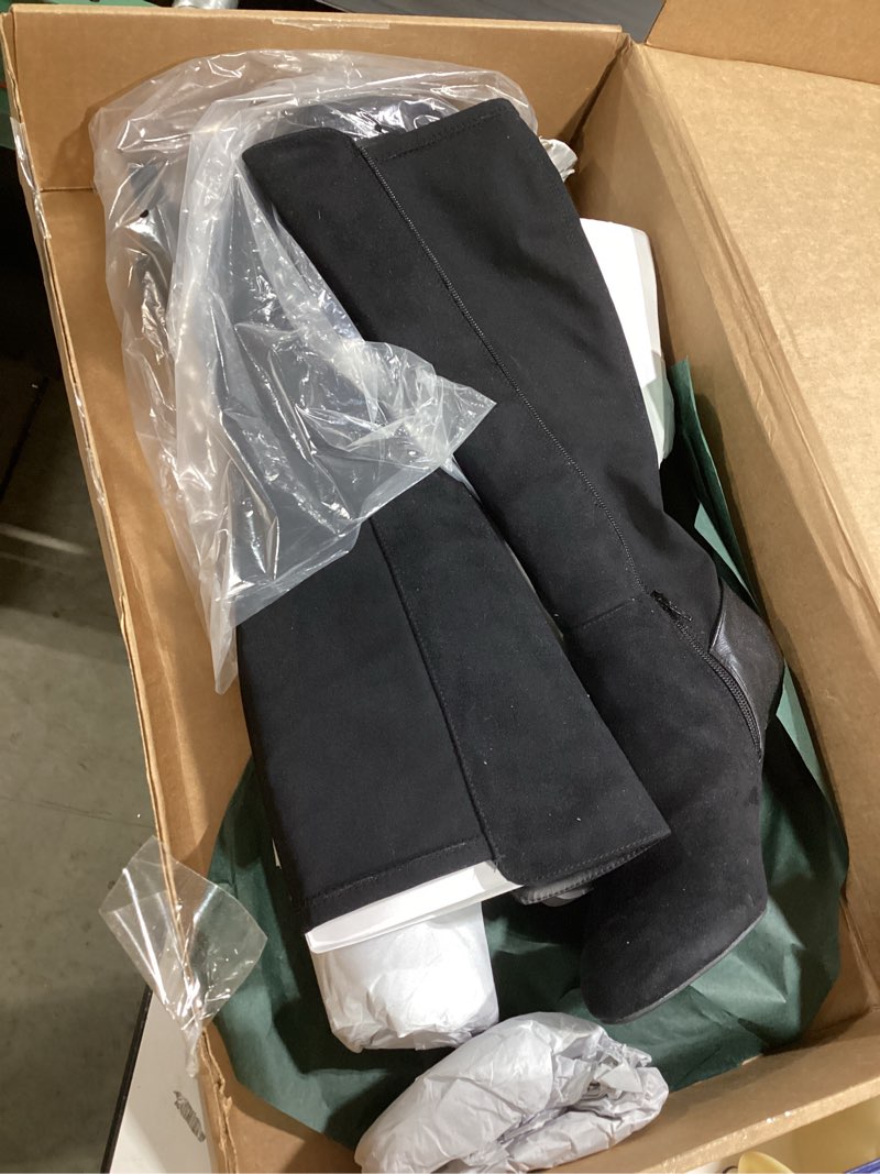 lifestride womens gracie high heeled tall boots black 9.5 m