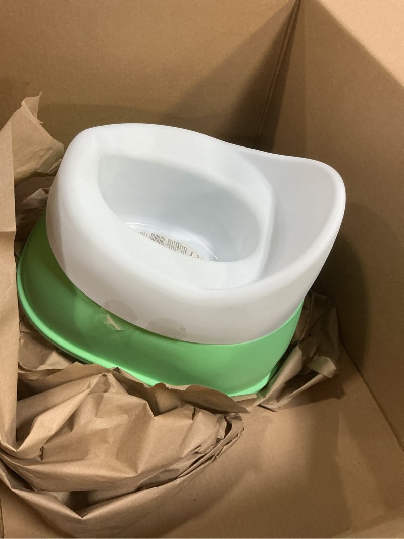 Condition photo showing Good Condition for little chicks easy-clean toddler toilet training potty chair with built-in splash guard, slip-resistant base, and removable bowl - perfect size kids potty for toddlers 18 months & above