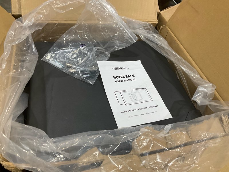 Condition photo showing Good Condition for Hotel Safe 1.1 Cubic Feet Home Safe with Digital Keypad,Hotel & Home Dual-Use Safe with Audit Function,Administrator Password,Security Lock Box for Laptop,Jewelry,Watch (Black,Digital Code) Black Digital Code