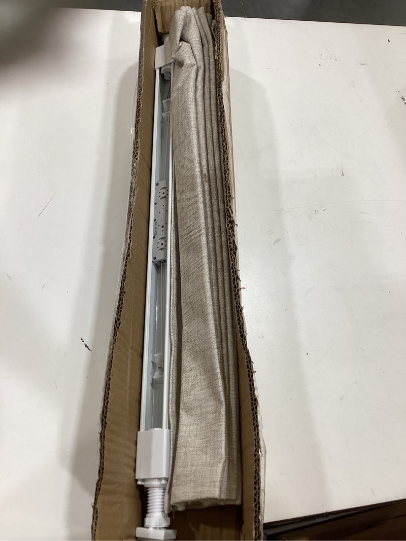 Condition photo showing As Is for 100% blackout no tools no drill cordless roman shades for windows, size 23 3/4" w × 60" h (for windows 24" w × 60" h) blackout - beige blackout - beige 24" w × 60" h