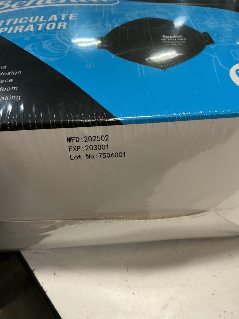 Condition photo showing New/Like New for benehal niosh approved n95 mask particulate respirators, pack of 60 n95 face masks, individually wrapped,black
