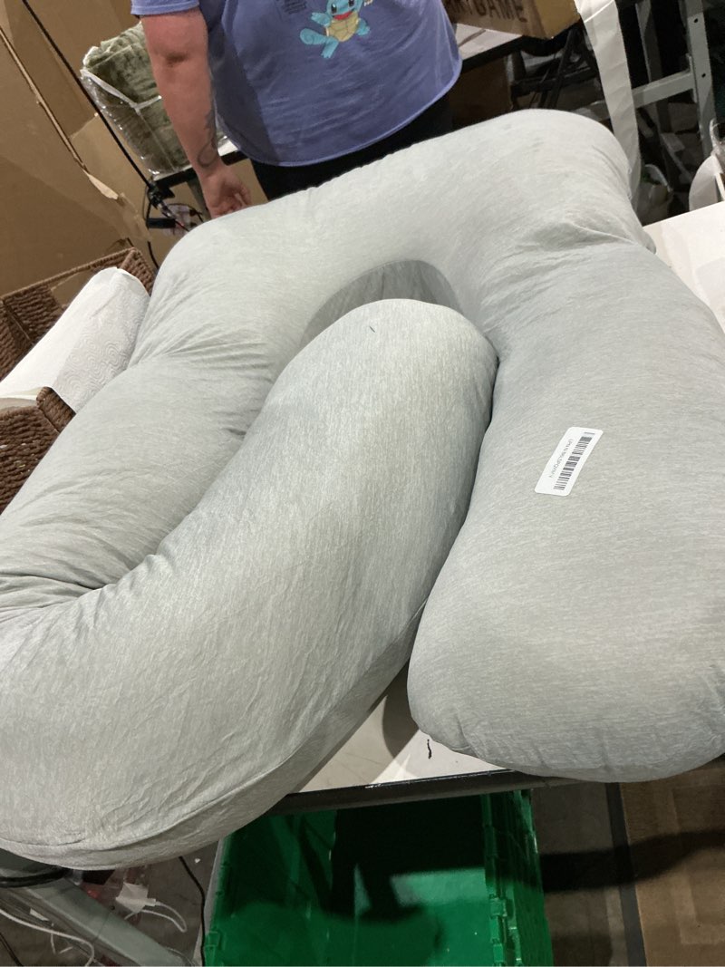 Condition photo showing Good Condition for momcozy pregnancy pillows with cooling cover, u-shaped full body maternity pillow for side sleepers 57 inch - support for back, hip, belly, legs for pregnant women grey- cooling fabric