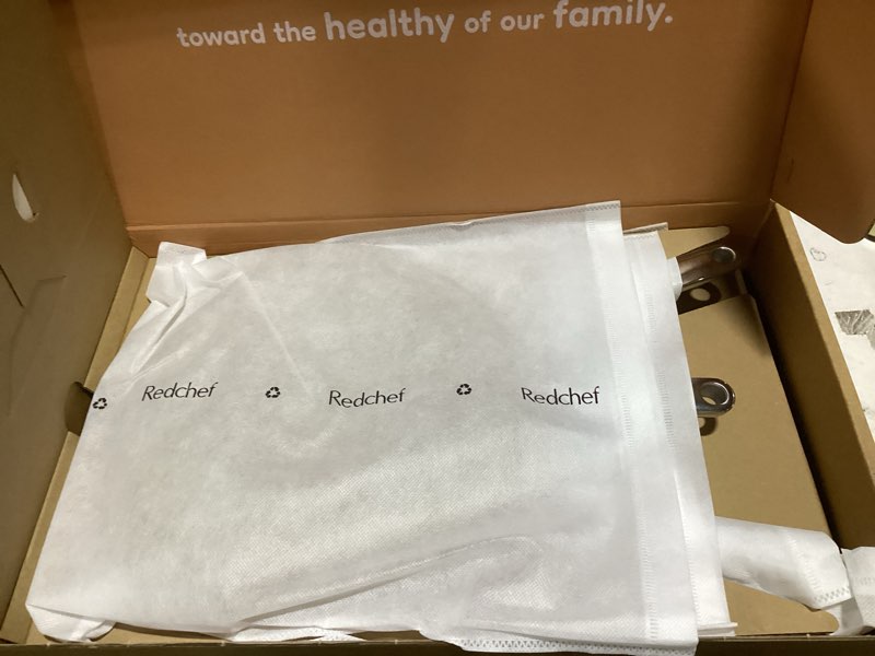 Condition photo showing New/Like New for Redchef Ceramic Frying Pans, 4-Piece Non Stick Frying Pans, Non Toxic Skillet with Lid, Ceramic Cookware Set, 8" 9.5" 11" Egg Saute Pan, PFAS & PTFE & PFOA Free, Dishwasher & Oven Safe, Beige White 8/9.5/11 inch (4-Piece) Beige