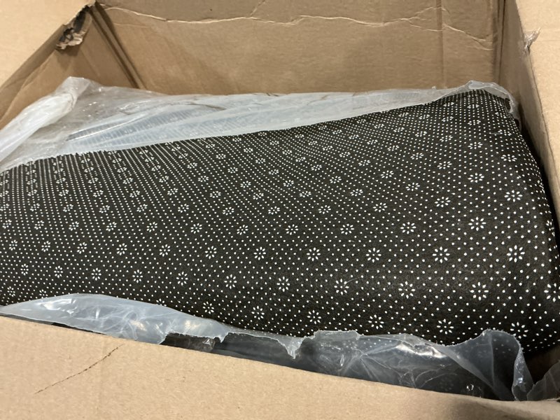 Condition photo showing As Is for mro extra large yoga mat, 12'x6'/9'x6'/7'x5'/6'x4' (9mm) extra wide and thick exercise mats for home gym workout, non-slip, soft for women and men fitness, ideal for barefoot yoga, pilates, stretching 9*6 ft black