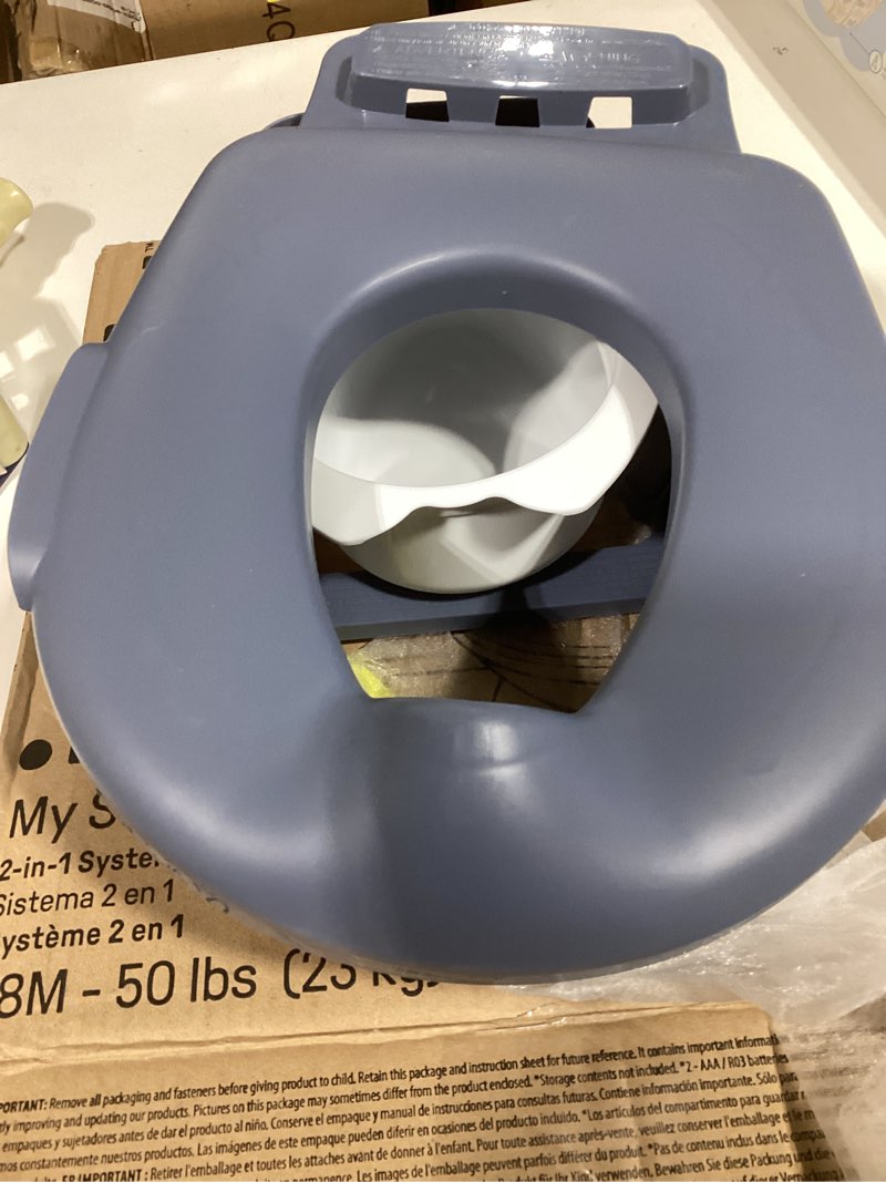 Condition photo showing Good Condition for Ingenuity My Size Potty Pro in Blue, Infant Potty Training Toilet, Lifelike Flushing Sound, for Ages 18 Months, Up to 50 Pounds