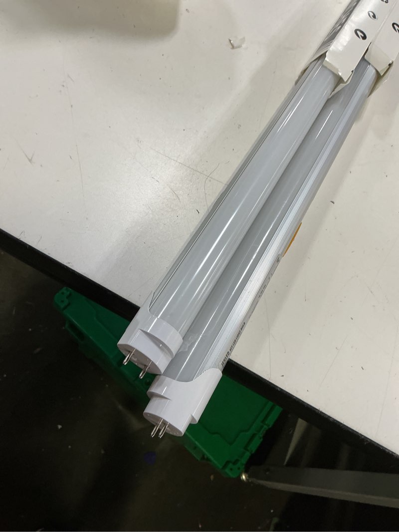 Condition photo showing Good Condition for t8 led bulbs 4 foot, led tube lights 4ft type a+b, 24w, 3200lm, 6 cct(3000k-6500k) plug and play or ballast bypass, fluorescent light bulb 48 inch t10 t12 tube replacement, dual-ended, frosted, 2 pack 6cct 2 pack
