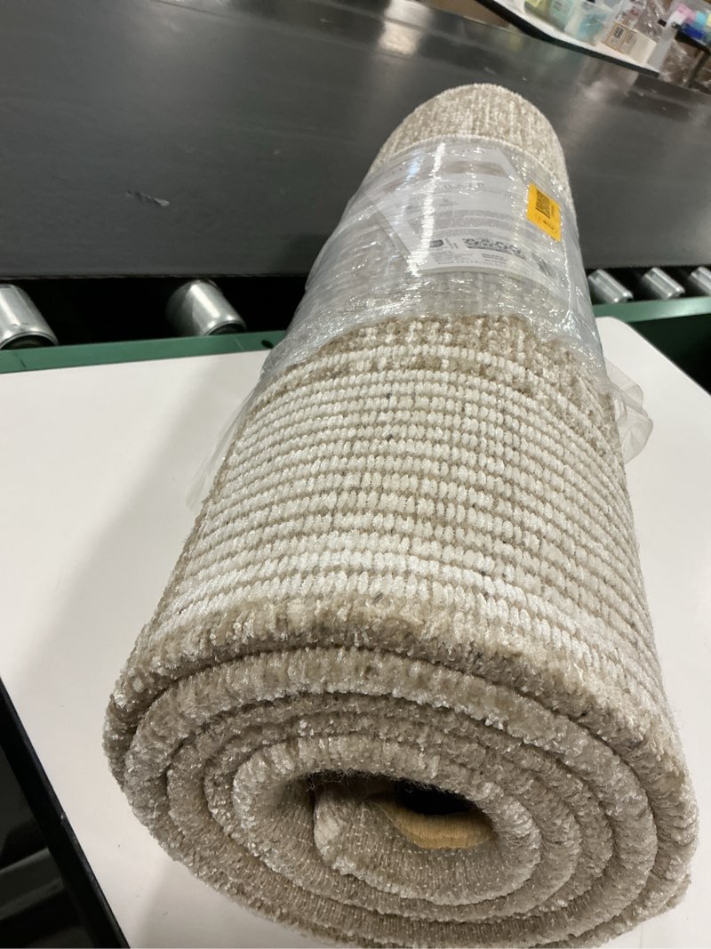 Condition photo showing Good Condition for Nourison Home Cozy Modern Ivory Black 2'2" x 6' Area Rug - Easy Clean, Non Shedding, Bed Room, Living Room, Dining Room, Kitchen (6' Runner) 2'2" x 6' (Runner) Ivory Black