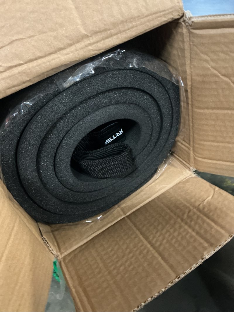Condition photo showing Good Condition for yoga mat premium non slip thick – extra comfortable exercise mat for home workouts, pilates, stretching & gym – cushioned nbr foam, gym mat with strap, for women & men black 74.5 x 40 x 0.6 in